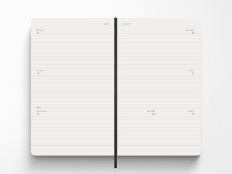 Moleskine 2027 Weekly Horizontal Planner - Black Hardcover