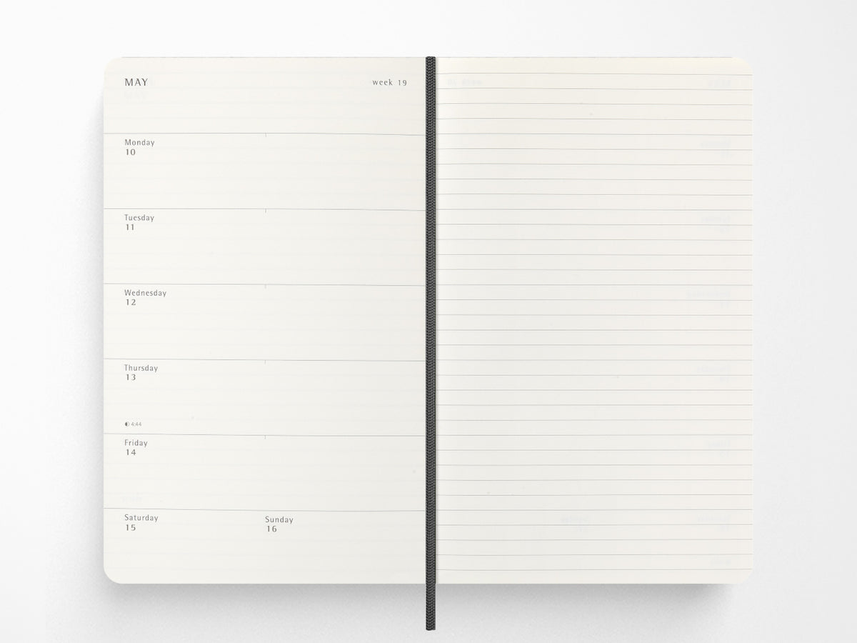 Moleskine 2027 Weekly Planner - Black Soft Cover