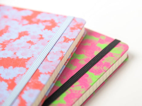 Moleskine Fluorescent Floral Limited Edition Notebook - Red & Lavender