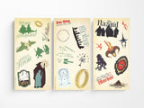 Moleskine and Lord of the Rings Stickers - 3 Sheet Set