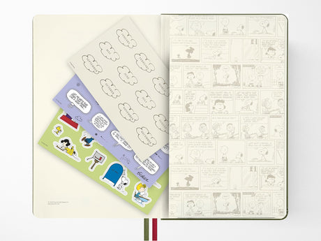 Moleskine x Peanuts Limited Edition Large Green Undated Planner 2026