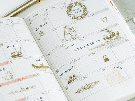 Moomin: Foil-Stamped Clear Stickers - Adventure Log