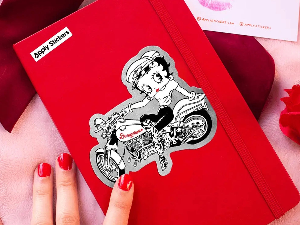 Motorcycle Betty Vinyl Sticker