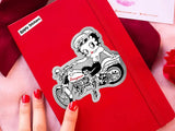 Motorcycle Betty Vinyl Sticker