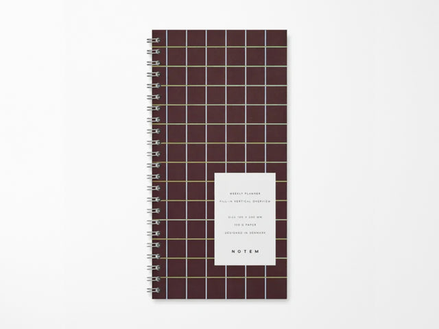 NEW! Notem LUCA Weekly Planner - Plum Check