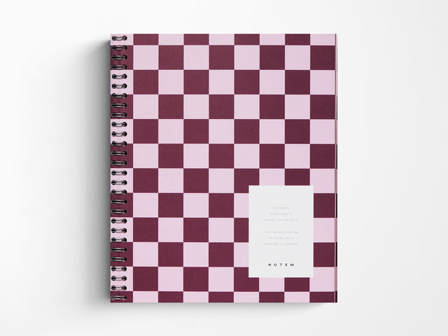 NEW! Notem NELA Journal - Large Bordeaux Check