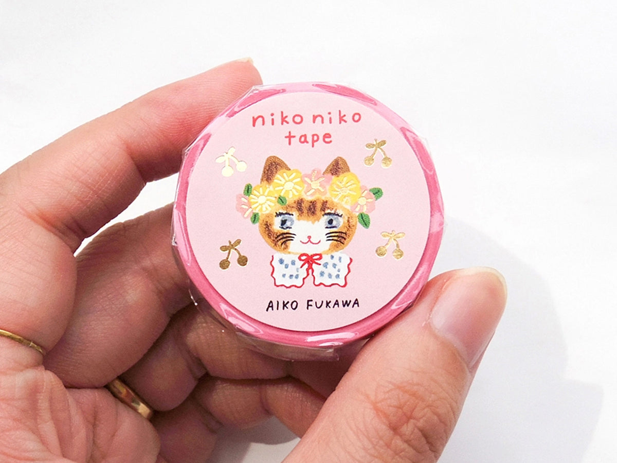 Niko Niko Flower Crown Gold Foil Washi Tape