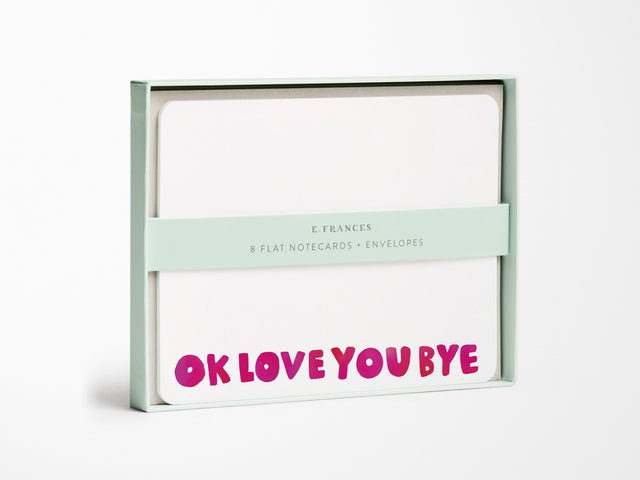 Okloveyoubye Flat Notes - Set of Eight