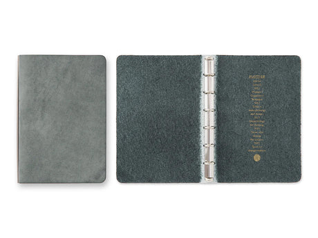 PLOTTER 6 Ring Leather Binder - Mini Shiranami