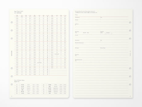 PLOTTER Refill Weekly Schedule Refill 2027 - A5 Size
