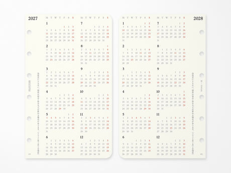 PLOTTER Refill Weekly Schedule Refill 2027 - Mini Size