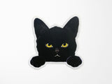 Peek-A-Boo Black Cat Vinyl Sticker