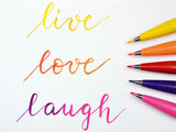 Pentel Sign Pen Brush - Set of 6 Dark Pastels