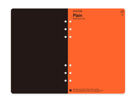PLOTTER Refill Memo Pad Plain - A5 Size