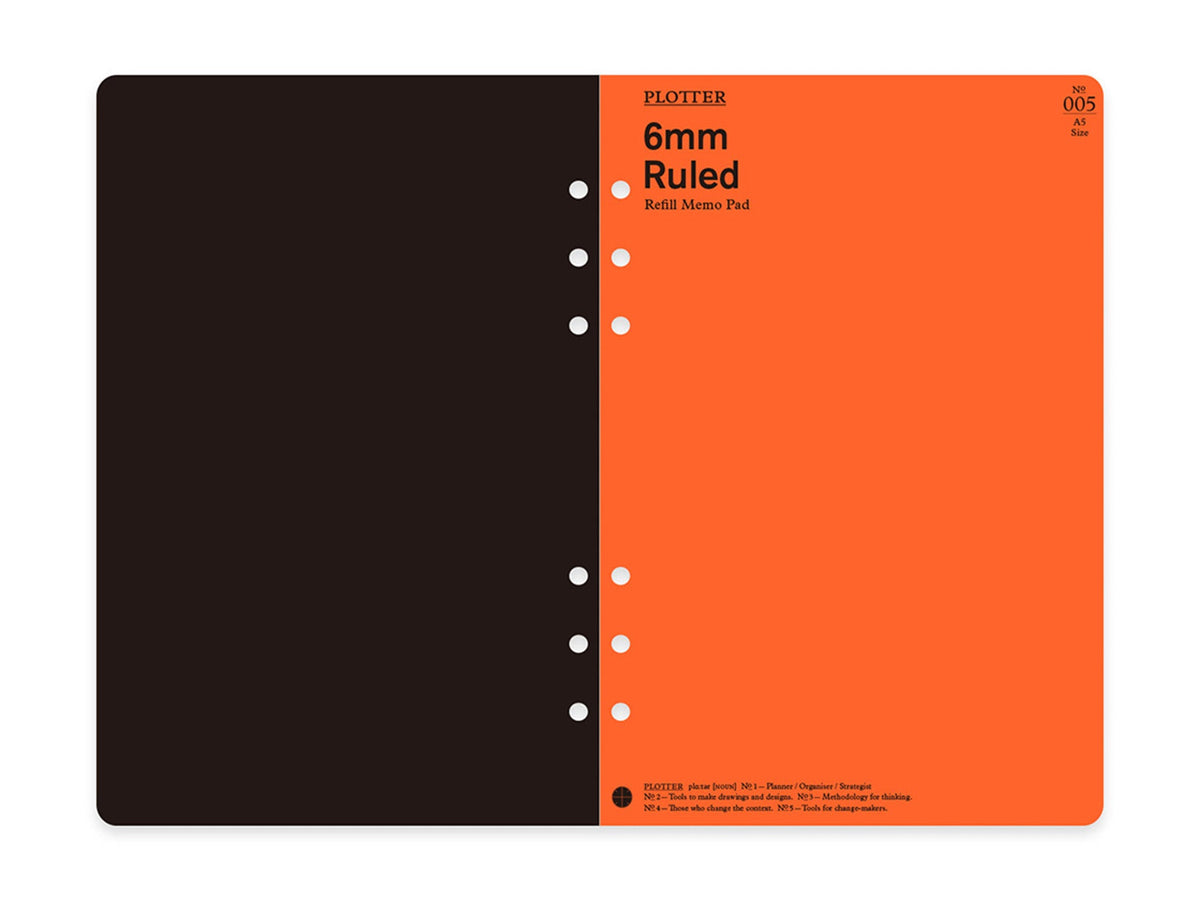 PLOTTER Refill Memo Pad Ruled - A5 Size