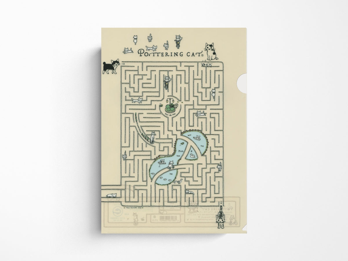 Pottering Cat Clear Folder - A4
