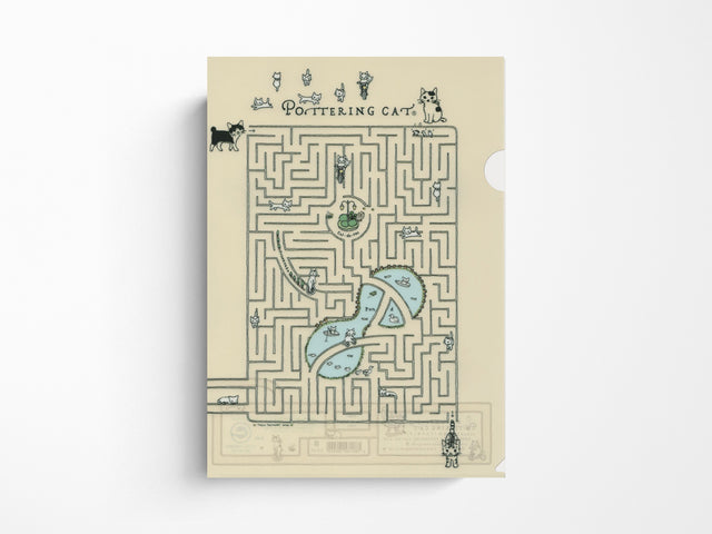 Pottering Cat Clear Folder - A4