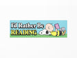 Rather Be Reading Snoopy Bumper Sticker