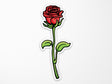 Red Rose Vinyl Sticker