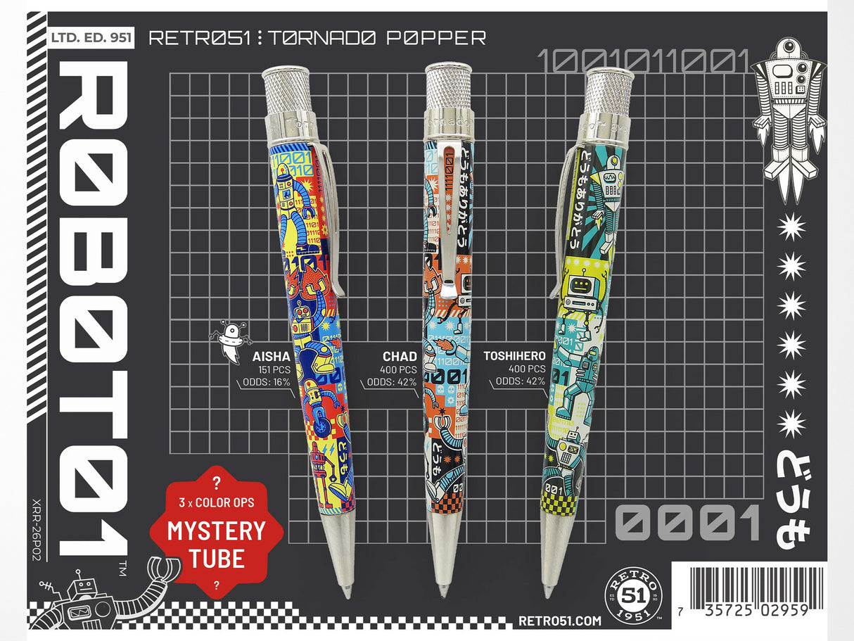 Retro 51 Rollerball Pen - Robot01 - Popper Edition