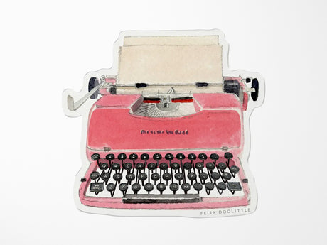 Retro Typewriter Vinyl Sticker