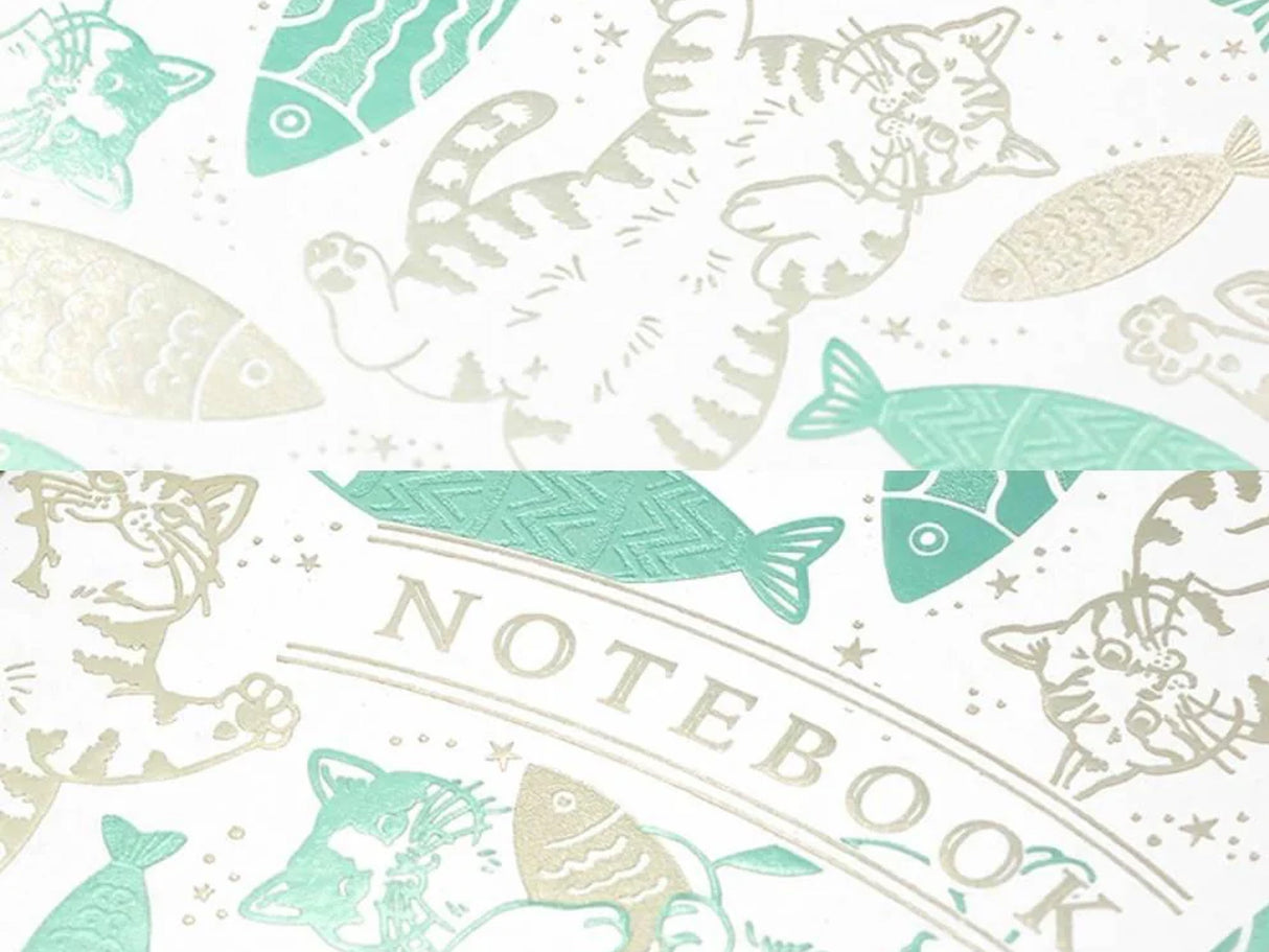 Rokkaku Cat Art Collection Ring Notebook - Fish