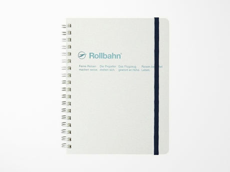 Rollbahn Spiral Notebook - Metallic Pearl White