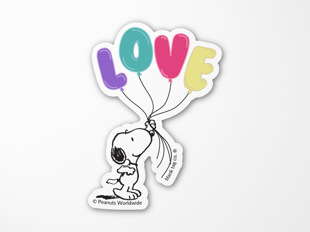 Snoopy Love Balloons Vinyl Sticker