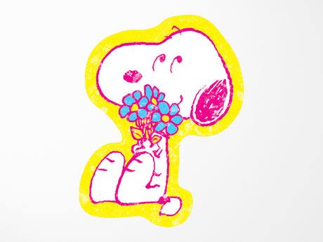 Snoopy's Bouquet Vinyl Sticker