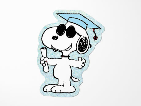 Snoopy's Graduation Vinyl Sticker