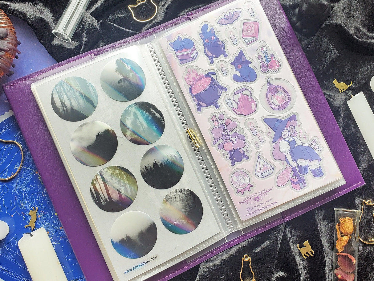 Sticker Sheets Organizer – Moonlit Cat