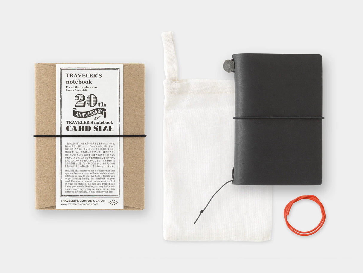 TRAVELER'S Notebook Card Size 20th Anniversary Set - Black