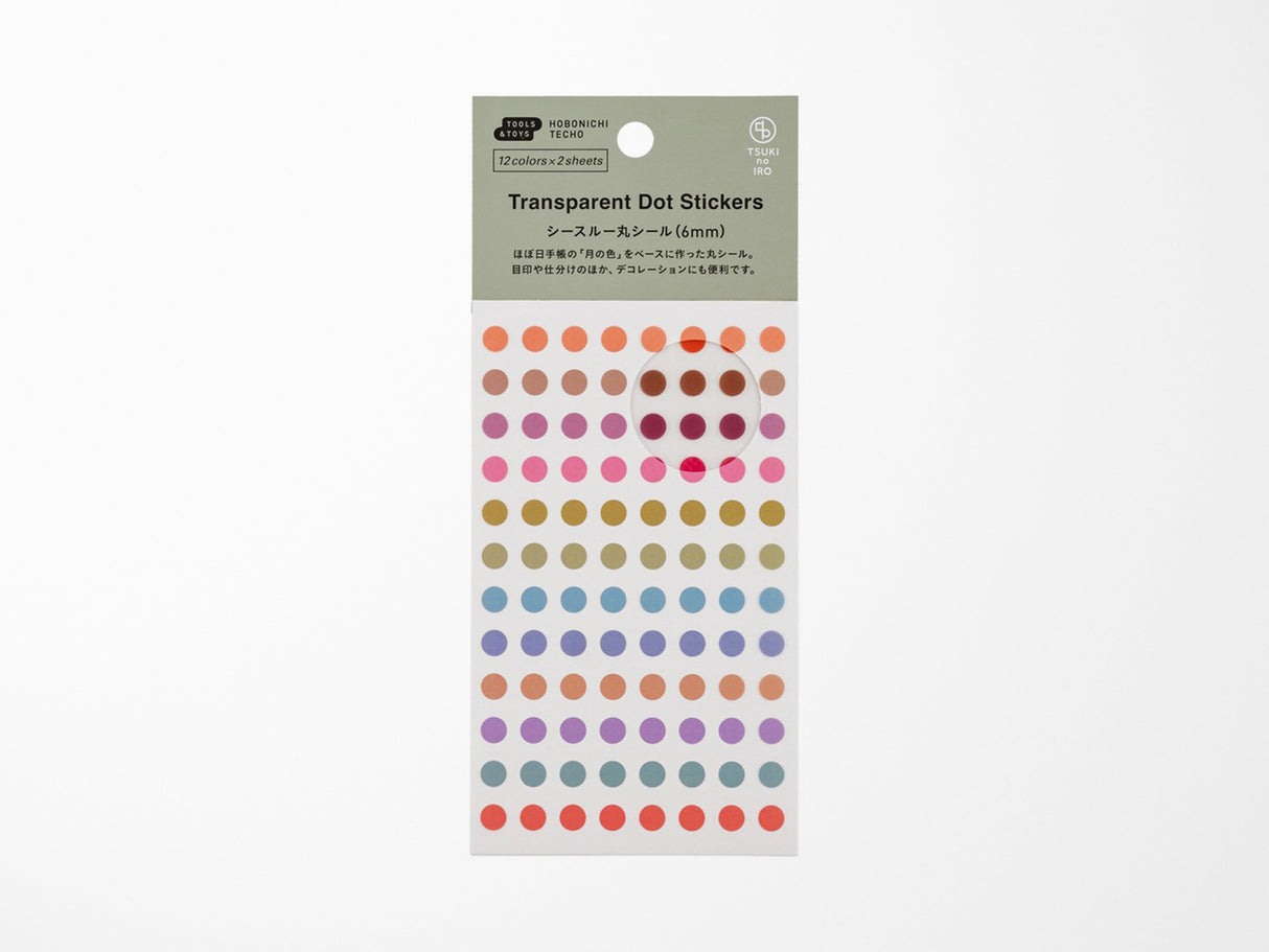 TSUKI no IRO Transparent Dot Stickers - 6mm