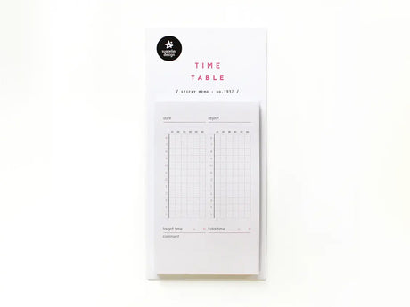 Time Table Sticky Memo 1937