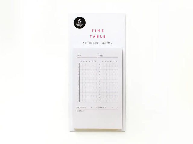 Time Table Sticky Memo 1937