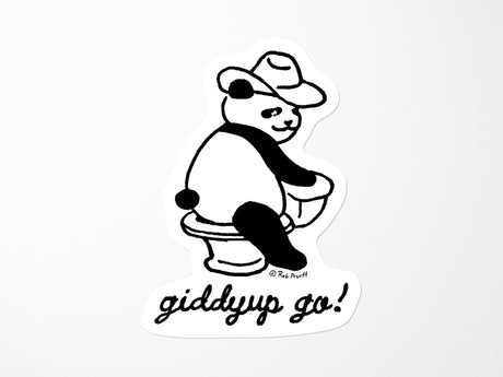 Toilet Panda by Rob Pruitt Vinyl Sticker