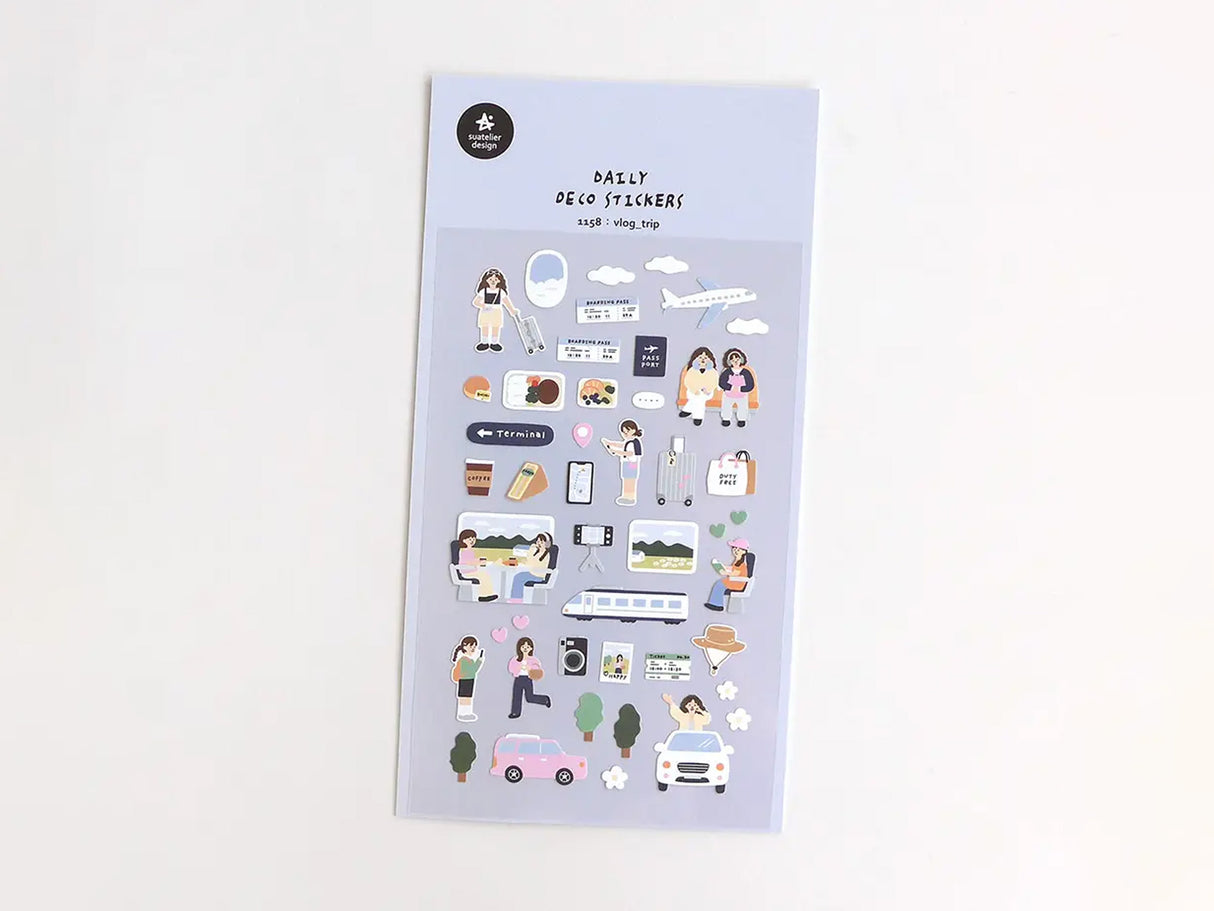 Vlog Trip Sticker Sheet 1158