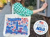 Washington DC Landmarks Tote Bag