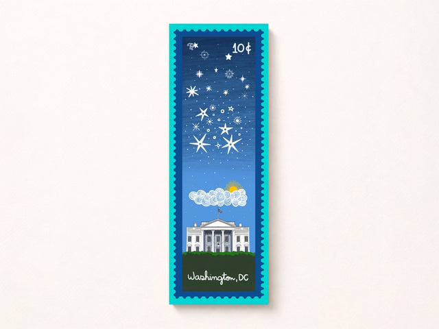Washington DC Stamp Bookmark White House