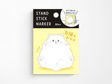 White Cat Paws Up Sticky Memo Pad