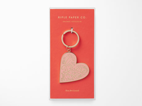 You Are Loved Heart Enamel Keychain