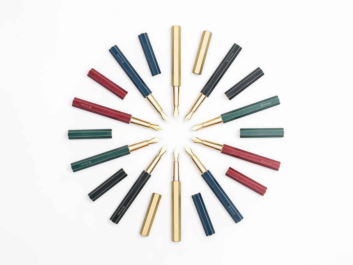 Ystudio Revolve Fountain Pen - Brass