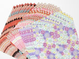 Square Kimono Floral Washi Paper - 24 Piece Pack