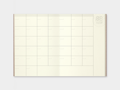 006 Free Diary Monthly Refill TRAVELER'S Notebook - Passport Size