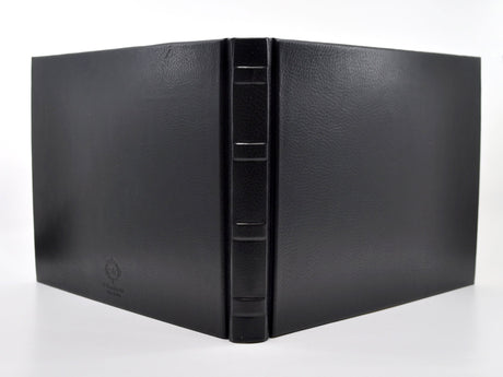 Black Italian Leather Guest Book