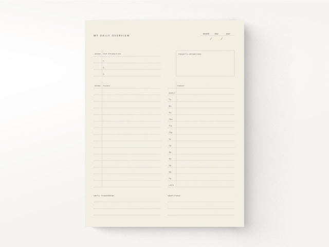 Daily Overview Notepad
