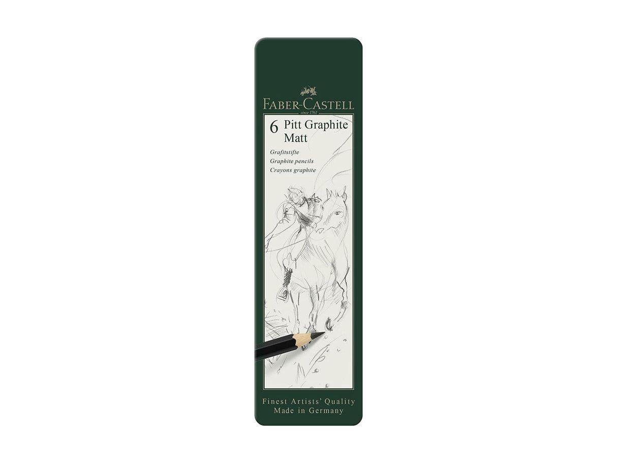 Faber Castell Pitt Graphite Matte Pencils, Set of 6