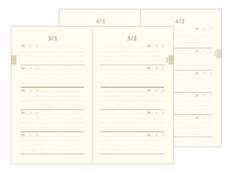Midori 5 Years Diary Embroidered