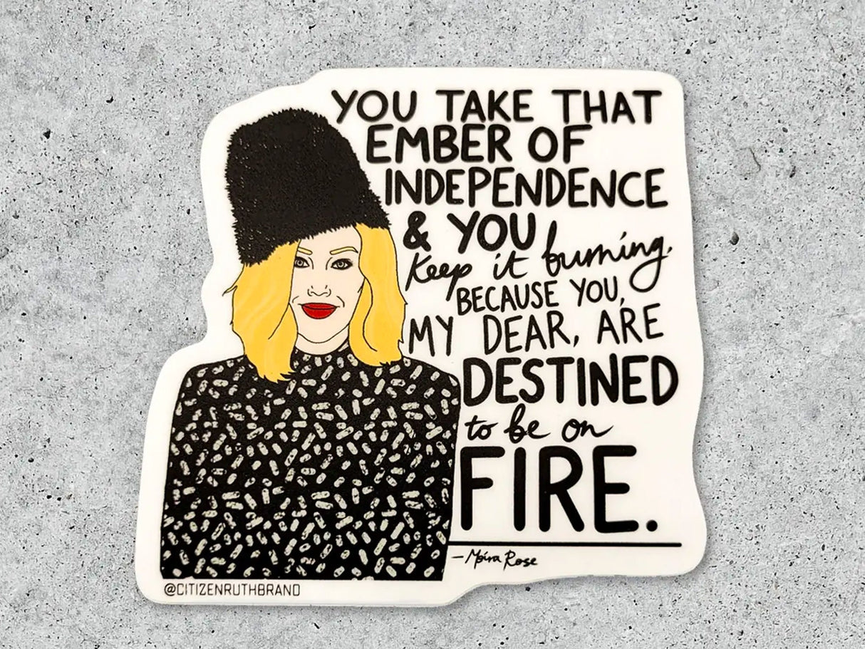 Moira Rose Ember of Independence Sticker