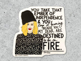 Moira Rose Ember of Independence Sticker